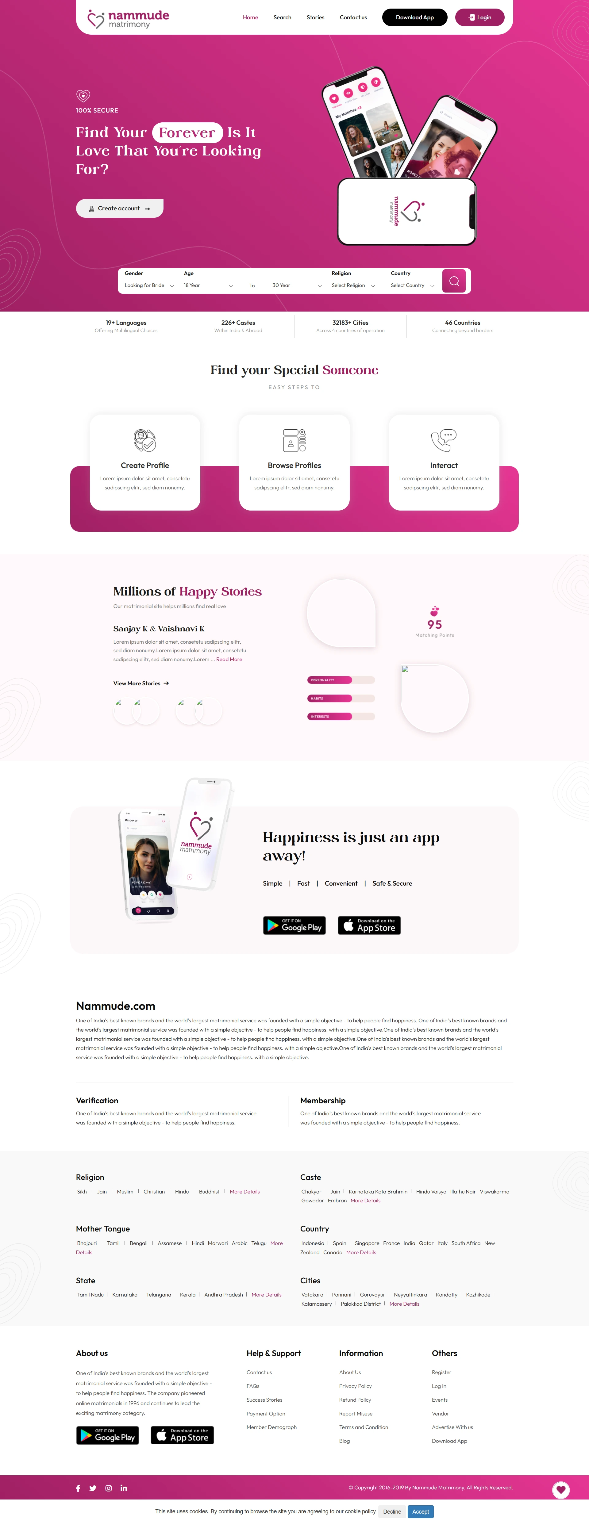 nammudematrimony-homepage